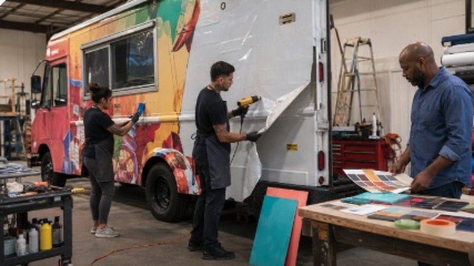 Food Truck Wrap Removal and Repainting Costs