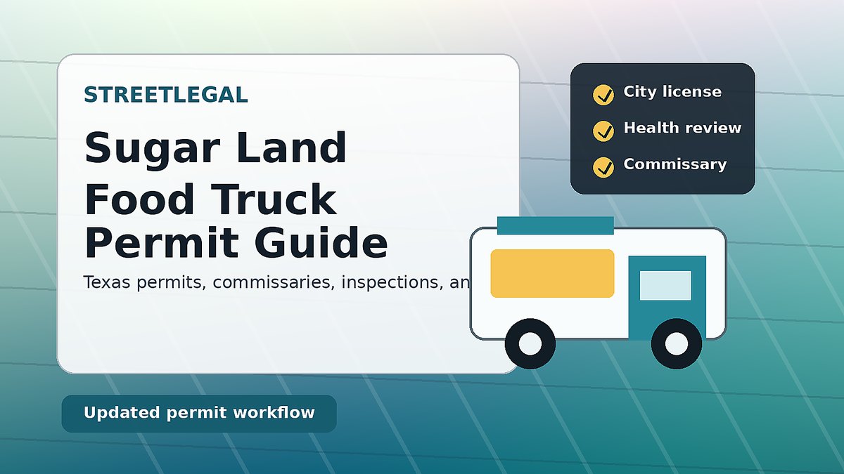 Food truck permit planning in Sugar Land