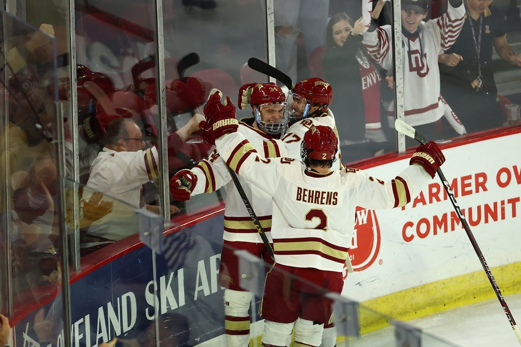 Denver Pioneers Hockey vs. Boston College Eagles Hockey — crowd in Denver, CO