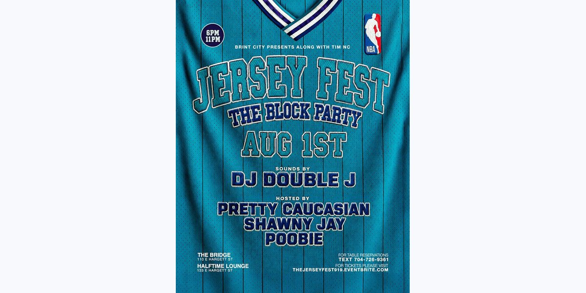 The 4th Annual Jersey Fest Block Party Saturday August 1st 2026