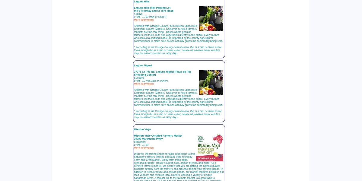 Laguna Hills Certified Farmers' Market