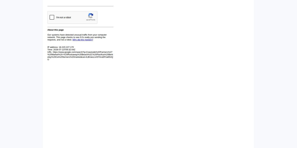 Coastside Farmers' Market - Rockaway Beach, Pacifica