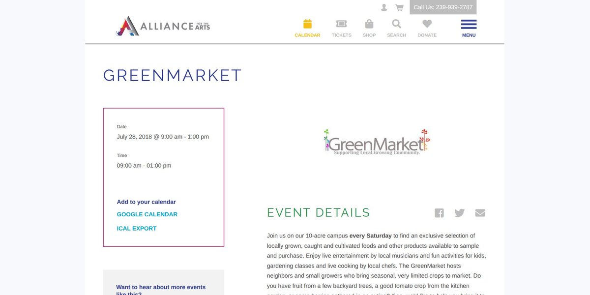 Alliance for the Arts Green Market