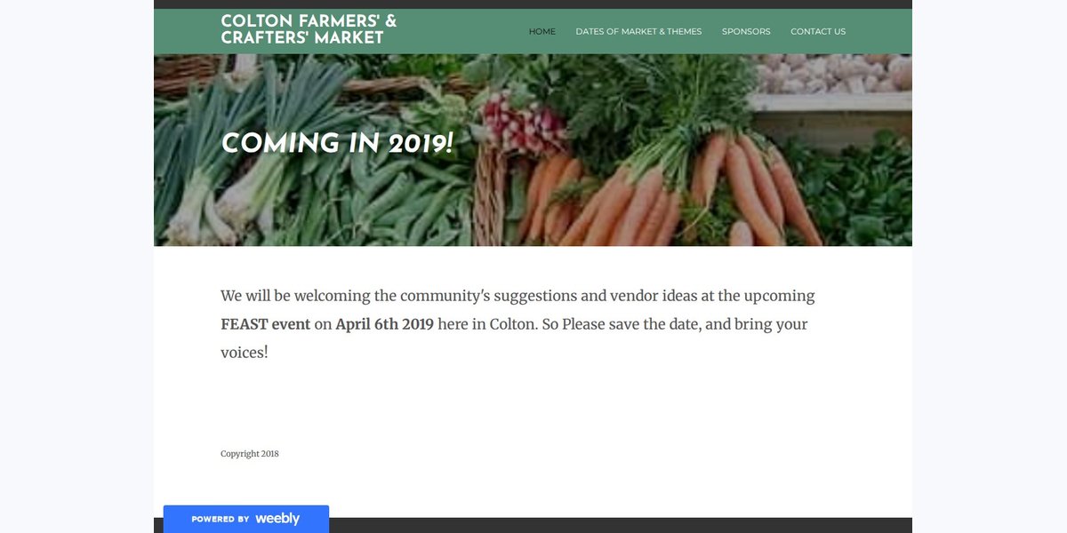 Colton Farmers and Crafters Market