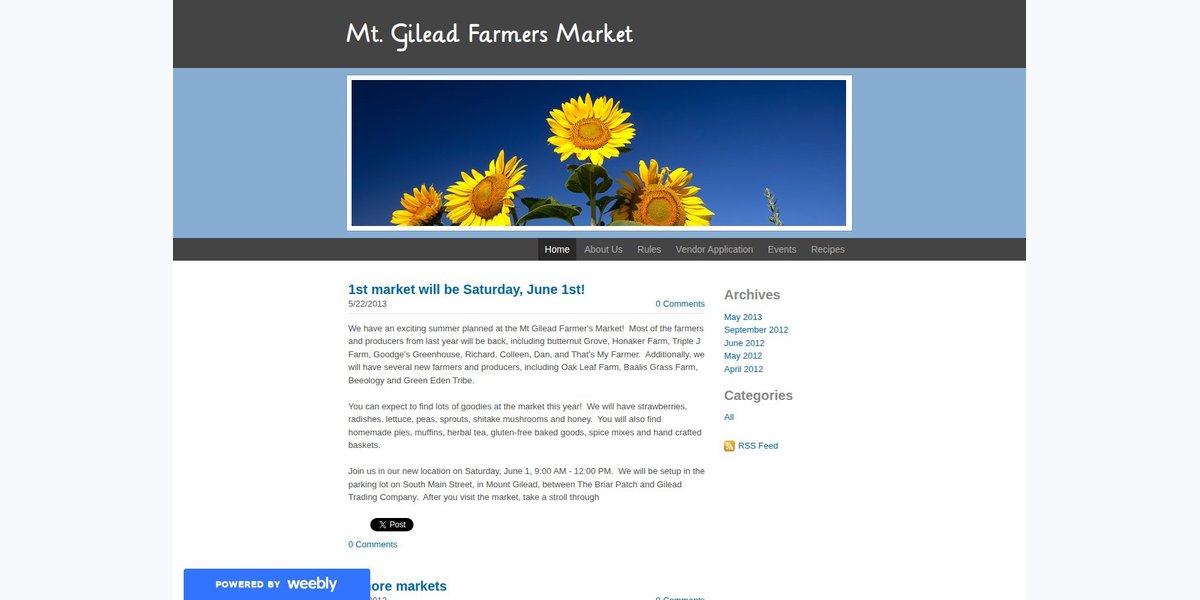 Mt Gilead Farmer's Market