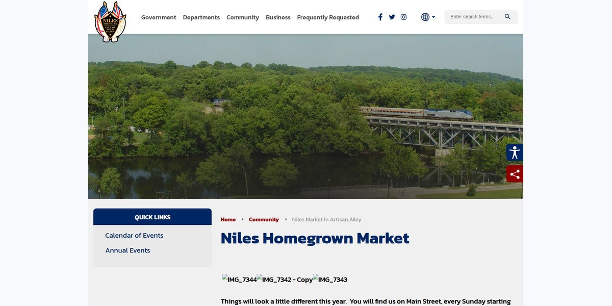 Niles Artisan Alley Market