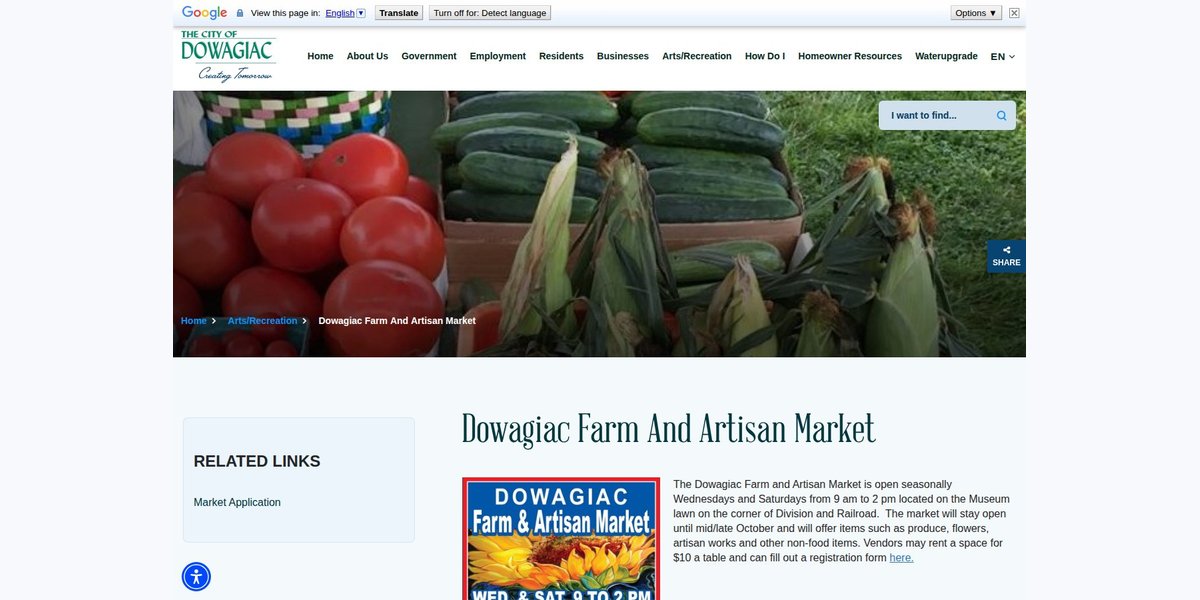 Dowagiac Farm and Artisan Market