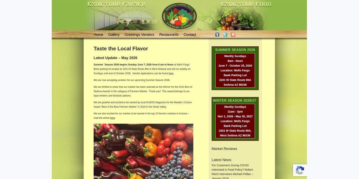 Sedona Community Farmers Market at Tlaquepaque / Creekside