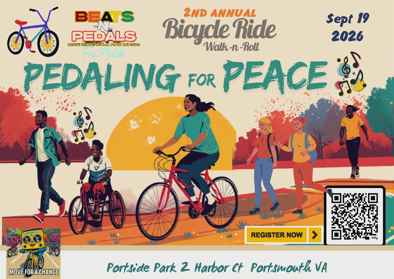 Beats N Pedals: Bike Ride/ Walk & Music Festival 2026 photo in Portsmouth, VA, VA