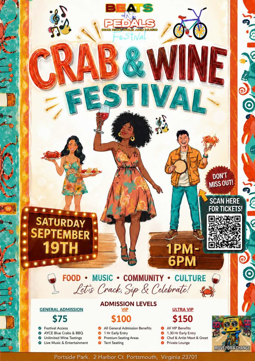 Crab & Wine and Music Festival - Beats & Pedals Festival photo in Portsmouth, VA, VA
