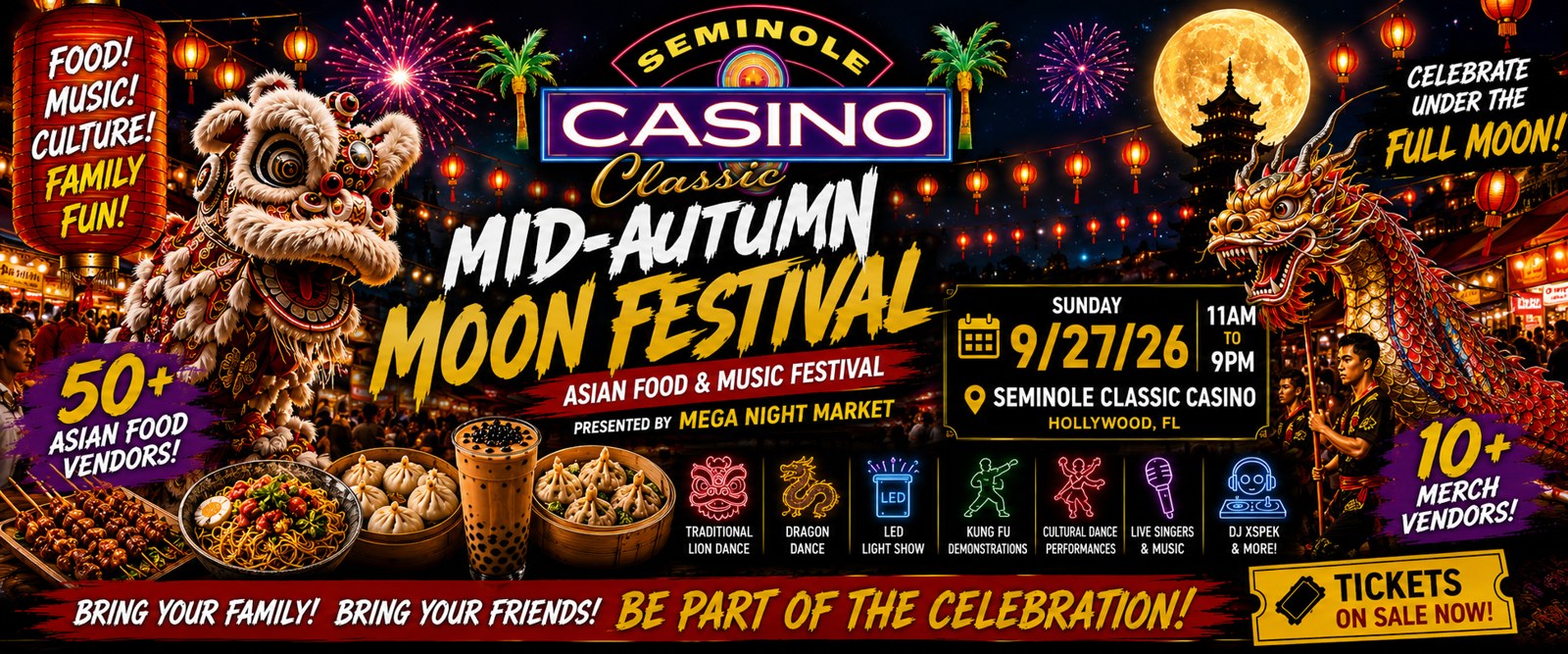 Mid-Autumn Moon Festival - Asian Food & Music Festival, Mega Night Market photo in Hollywood, FL, FL
