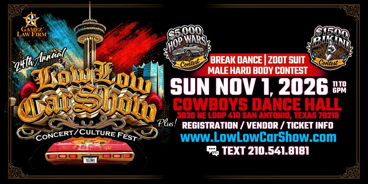 Low Low Car Show & Concert - 24th Annual — rally in San Antonio, TX