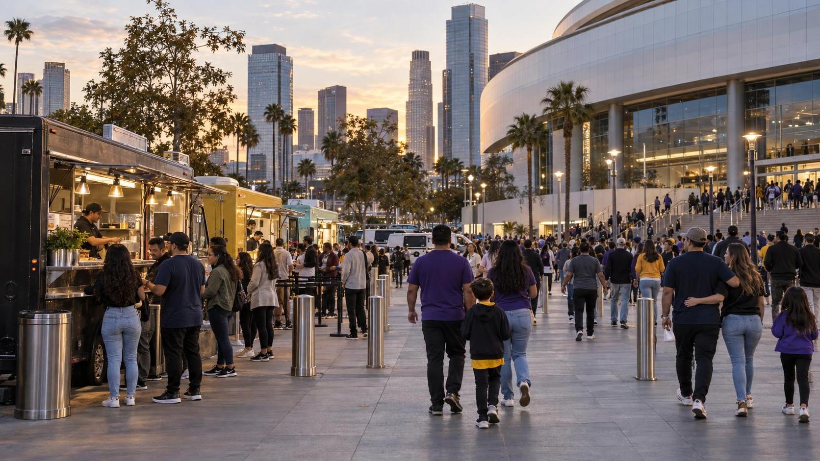 Los Angeles Lakers vs Denver Nuggets Preseason — crowd in Los Angeles, CA
