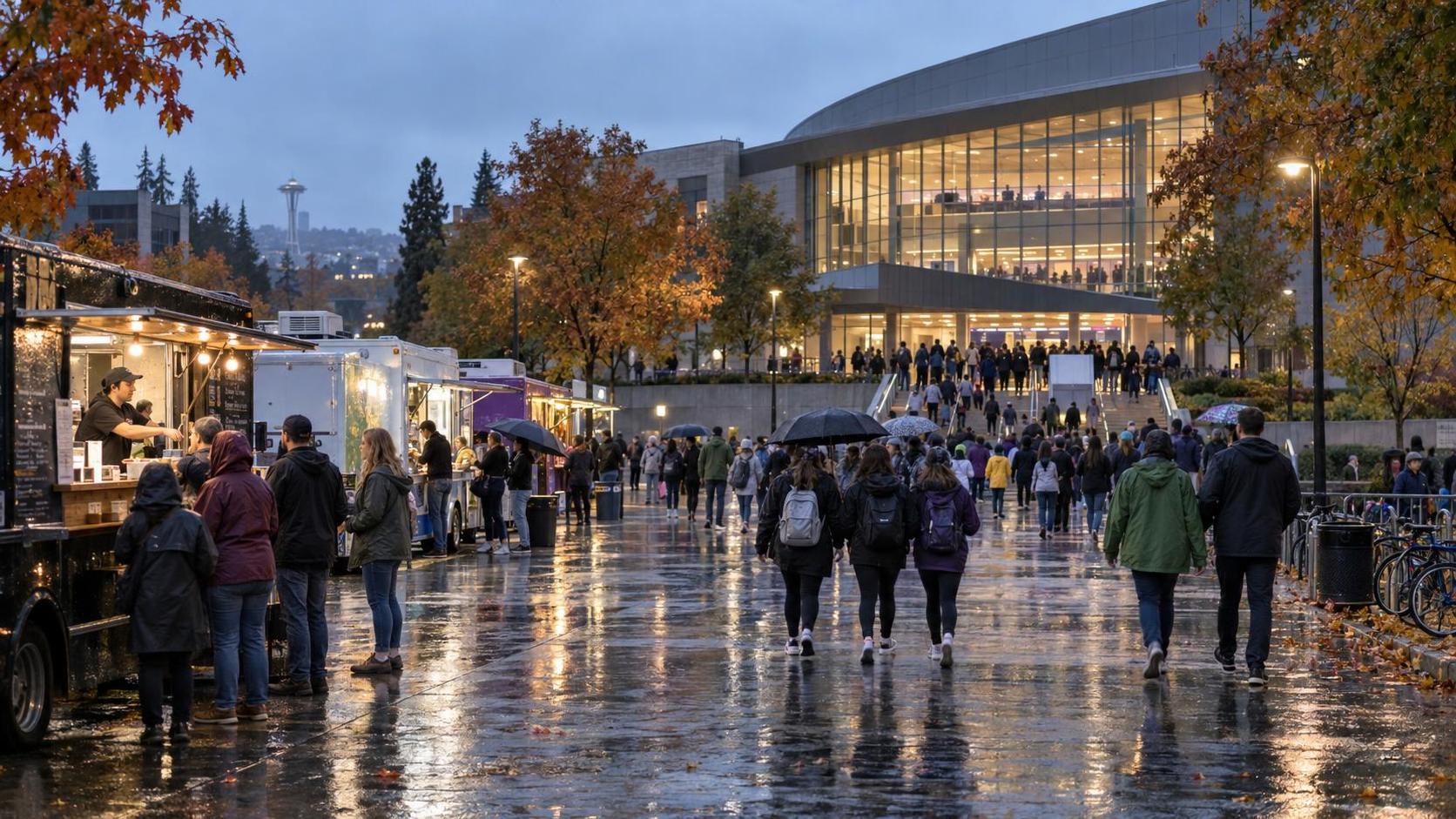 Washington Huskies Womens Volleyball vs. Illinois Fighting Illini Womens Volleyball — crowd in Seattle, WA