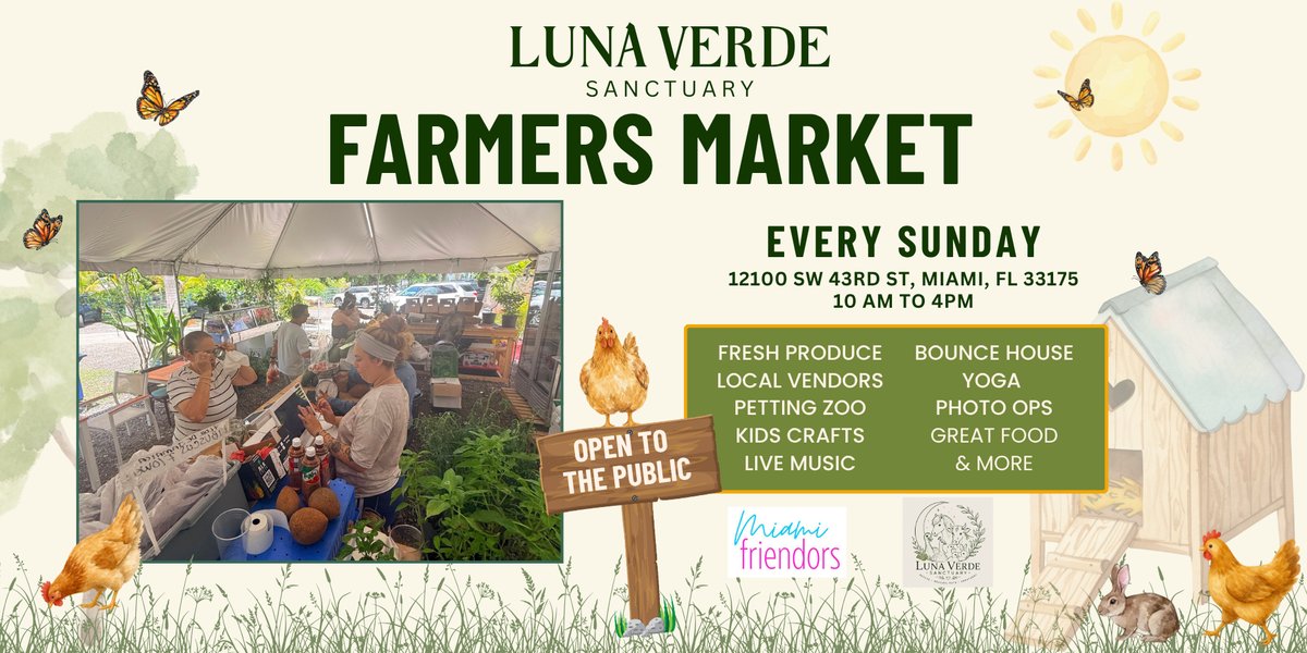 Luna Verde Sanctuary Farmers Market | Every Sunday 10am - 4pm photo in Miami, FL, FL