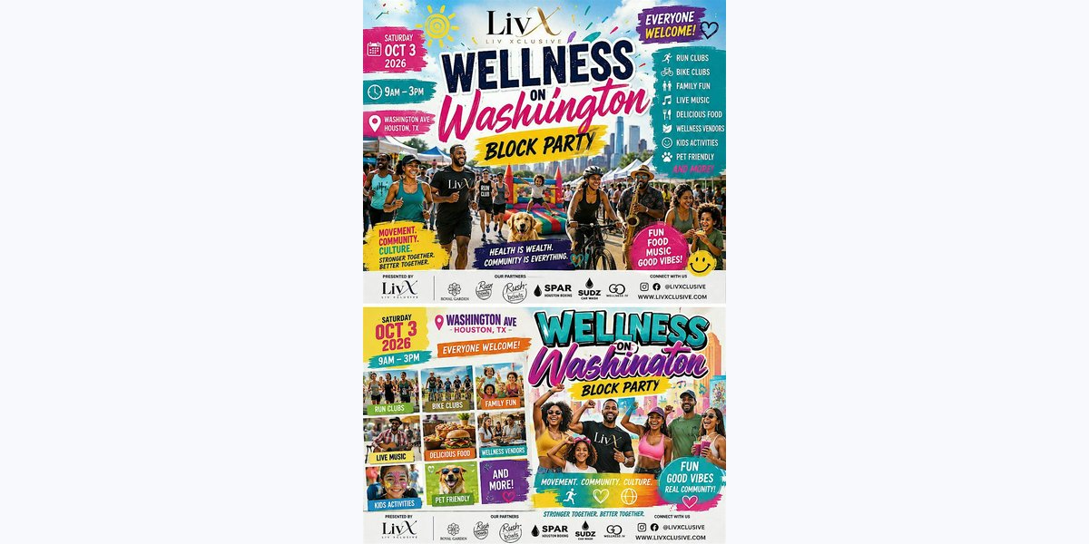 Wellness on Washington Block Party. Presented by LivX mobile App photo in Houston, TX, TX