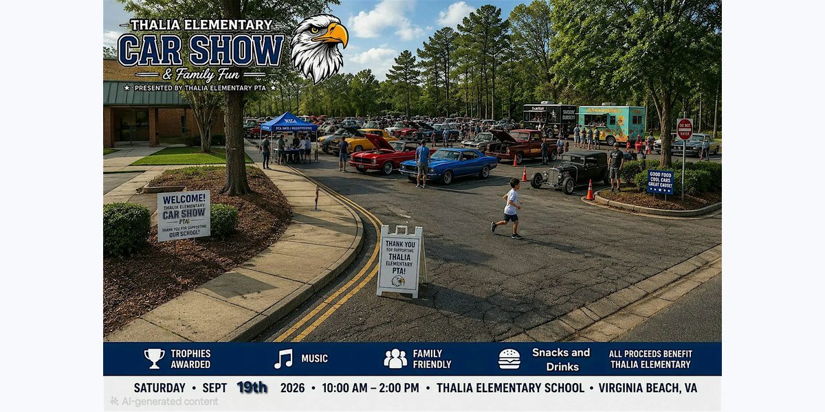 1st Annual Thalia PTA Car Show in Virginia Beach, VA