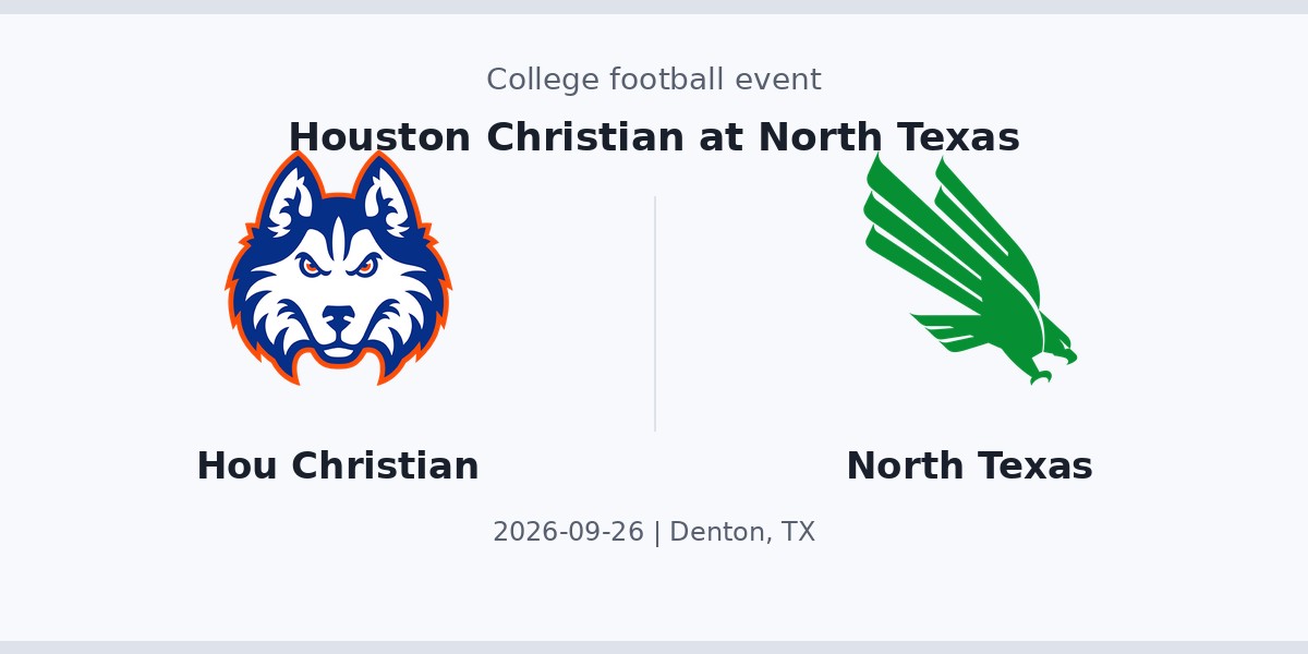 Houston Christian at North Texas photo in Denton, TX