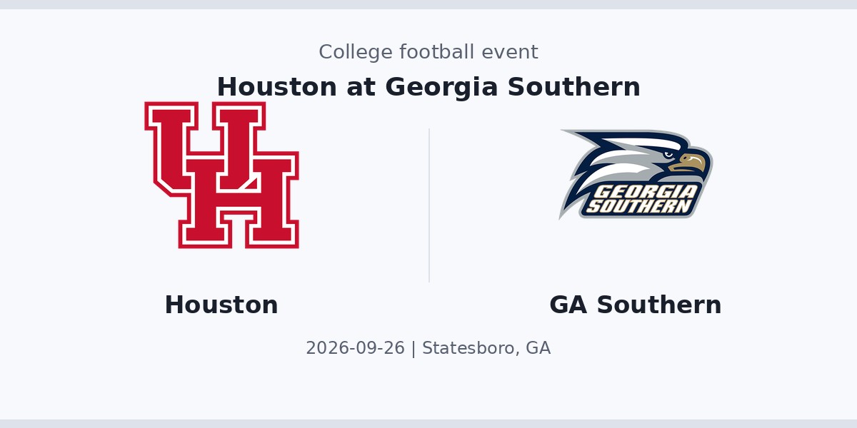 Houston at Georgia Southern photo in Statesboro, GA