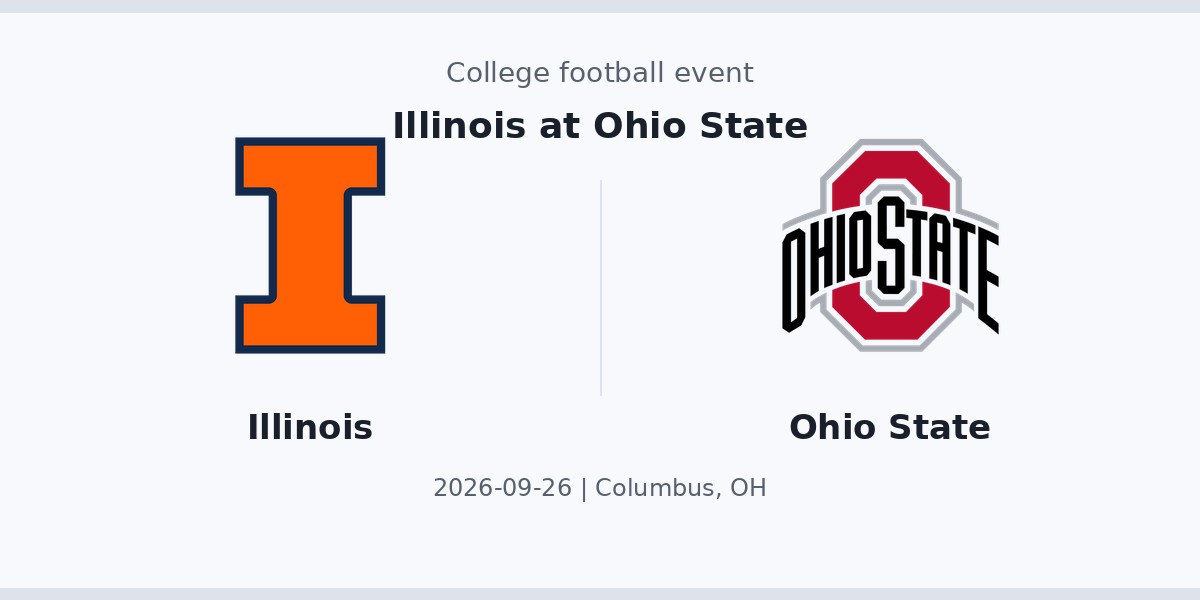 Illinois at Ohio State — sports in Columbus, OH
