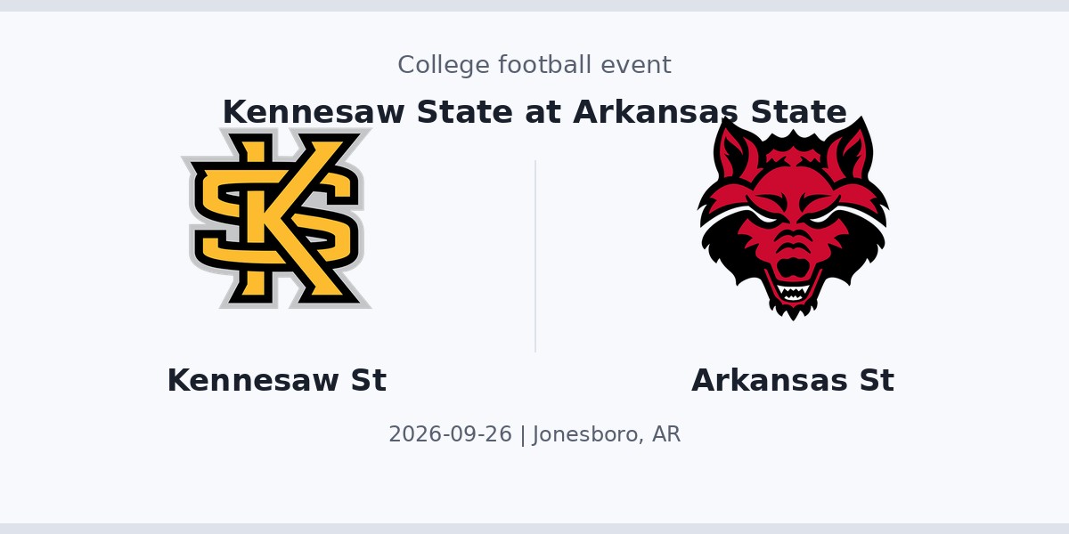 Kennesaw State at Arkansas State photo in Jonesboro, AR
