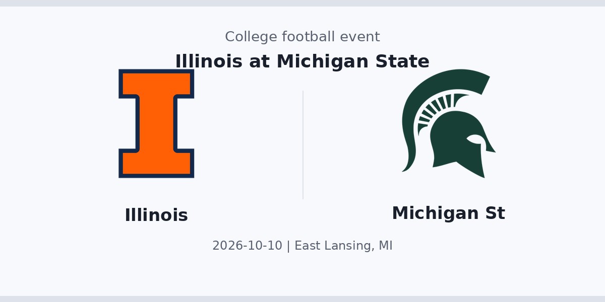 Illinois at Michigan State photo in East Lansing, MI