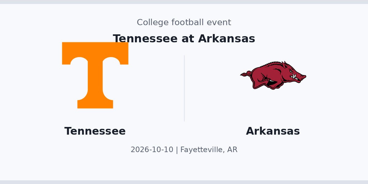 Tennessee at Arkansas photo in Fayetteville, AR