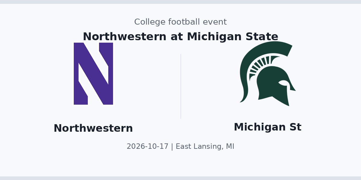 Northwestern at Michigan State photo in East Lansing, MI