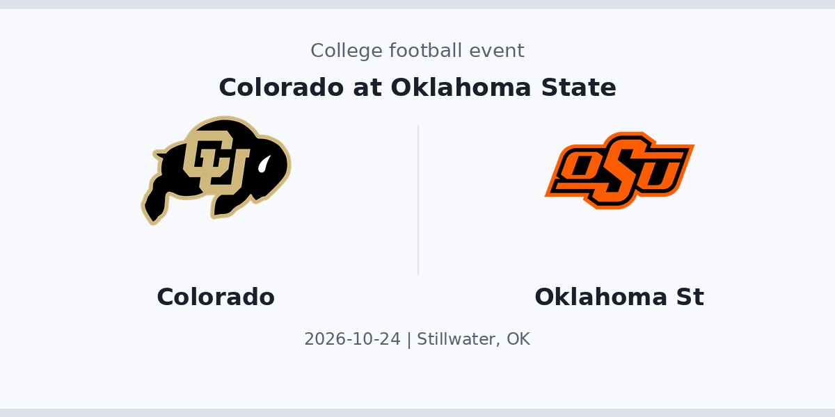 Colorado at Oklahoma State photo in Stillwater, OK