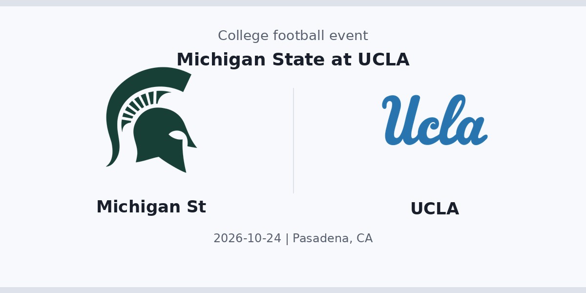 Michigan State at UCLA photo in Pasadena, CA