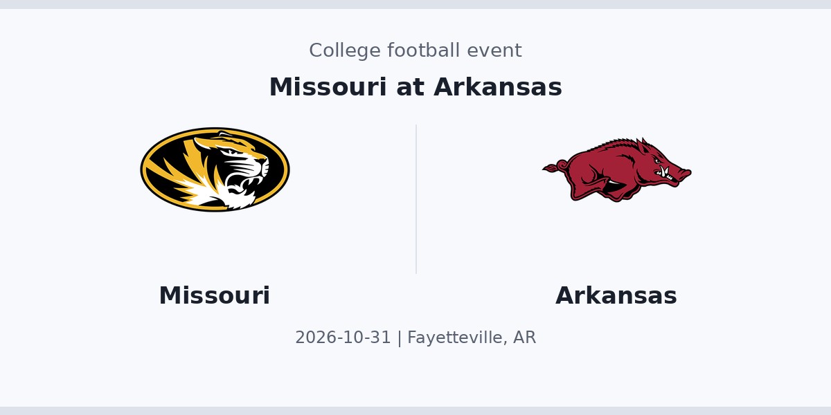 Missouri at Arkansas photo in Fayetteville, AR