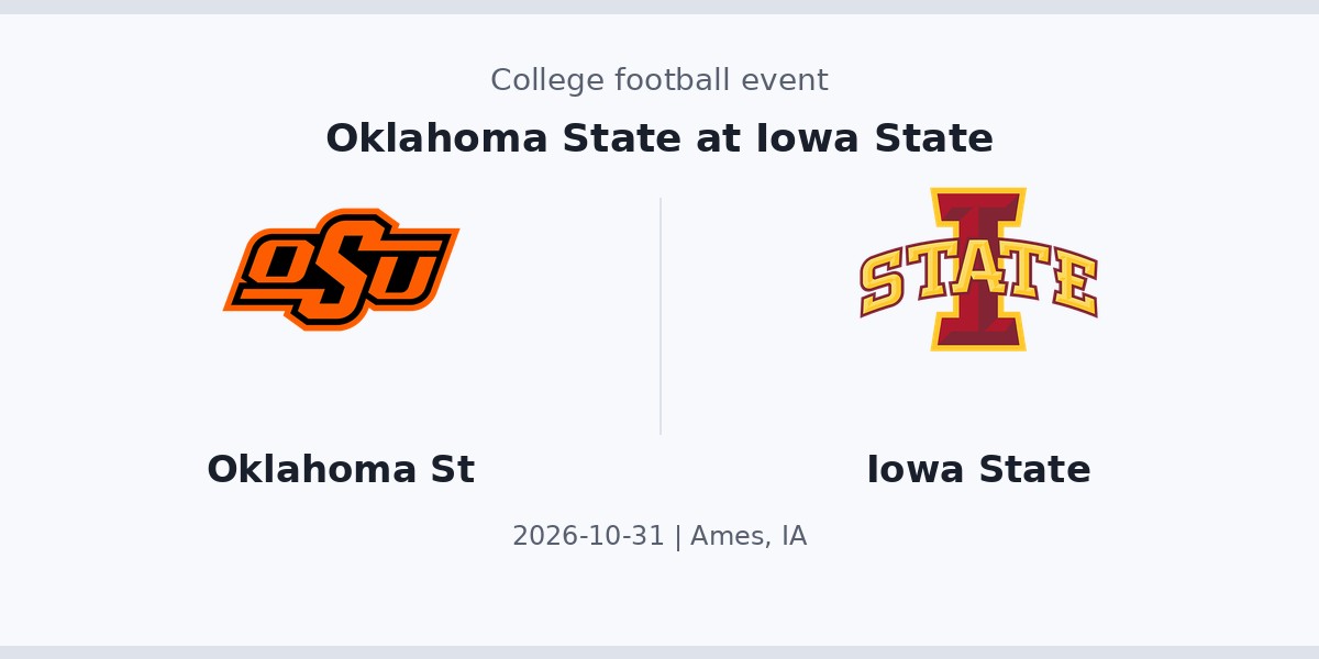 Oklahoma State at Iowa State photo in Ames, IA