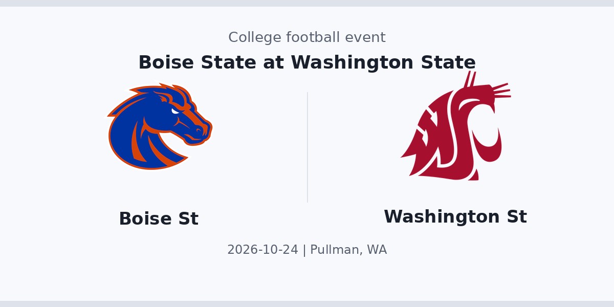 Boise State at Washington State photo in Pullman, WA