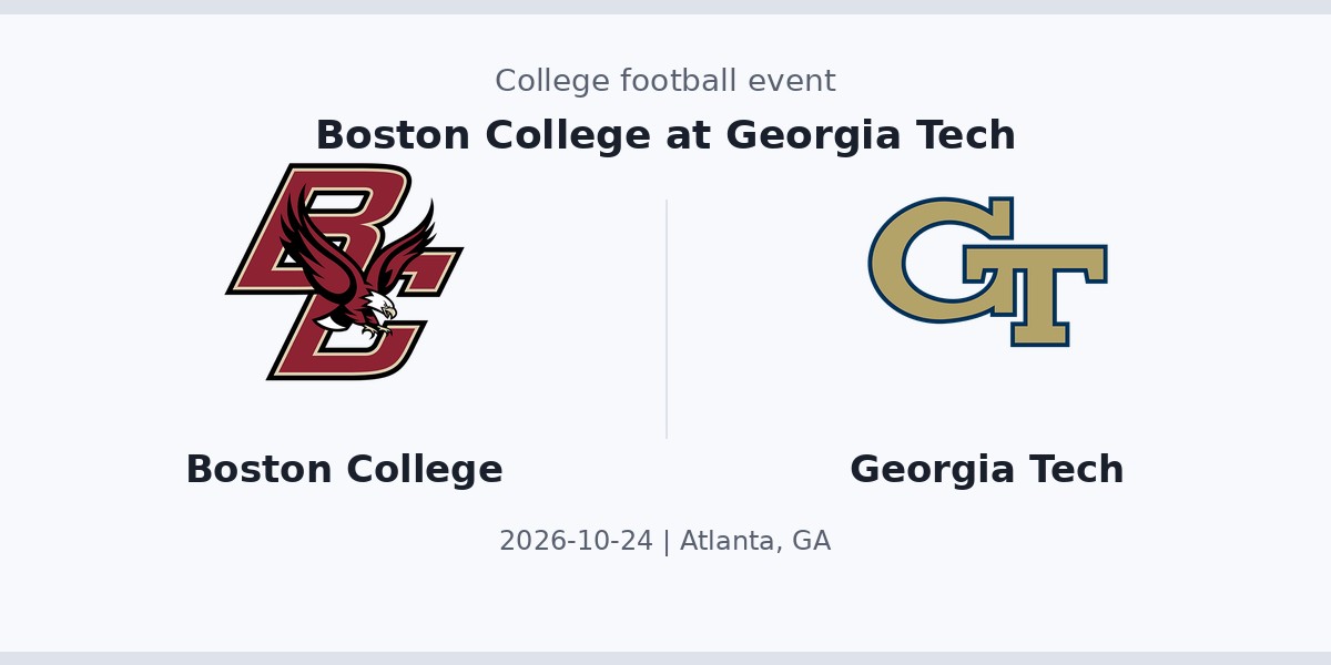 Boston College at Georgia Tech — sports in Atlanta, GA