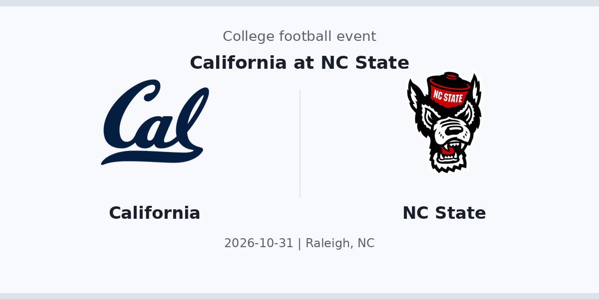 California at NC State photo in Raleigh, NC