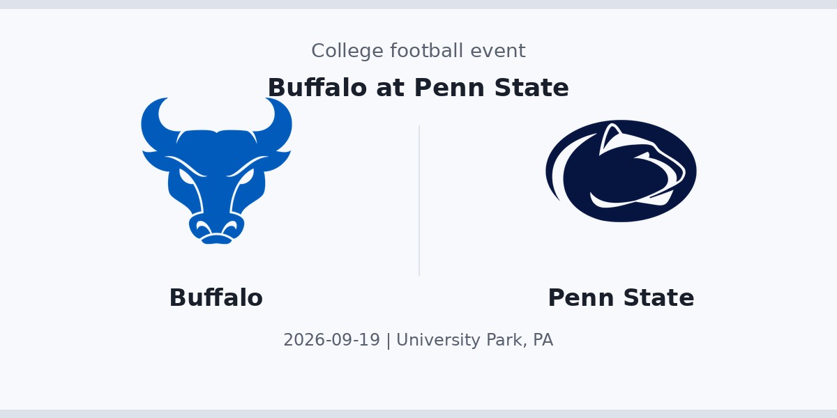 Buffalo at Penn State photo in University Park, PA