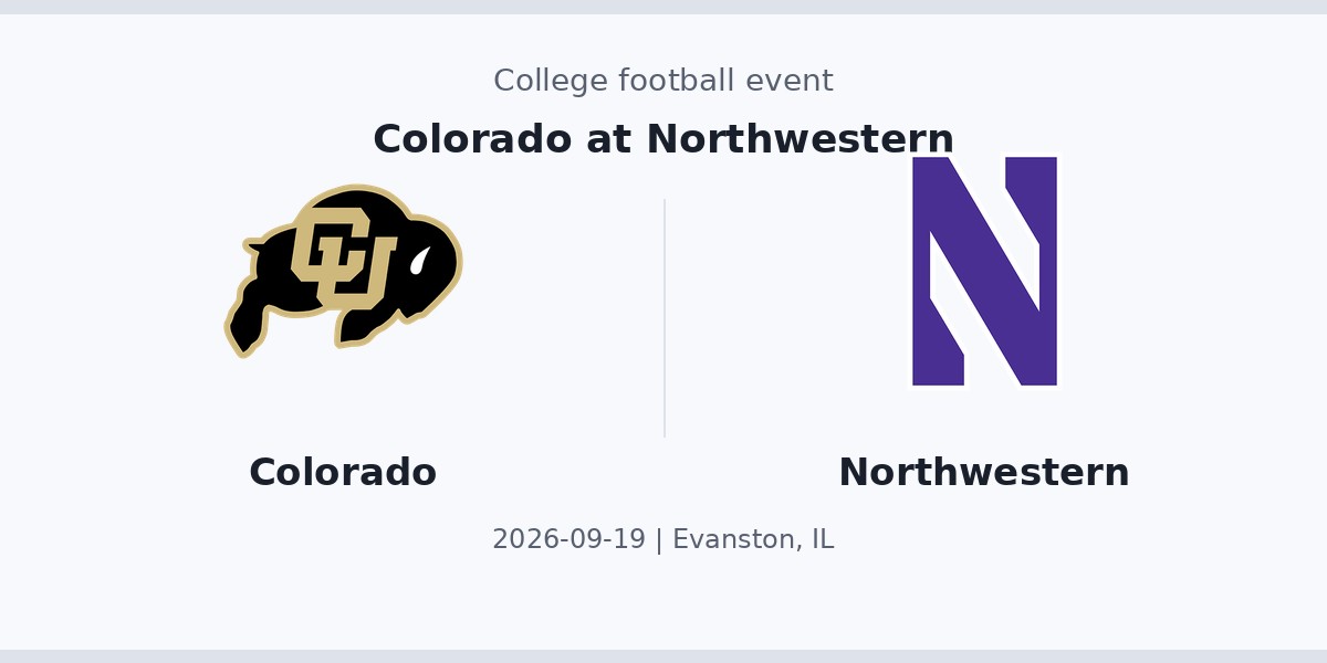 Colorado at Northwestern photo in Evanston, IL