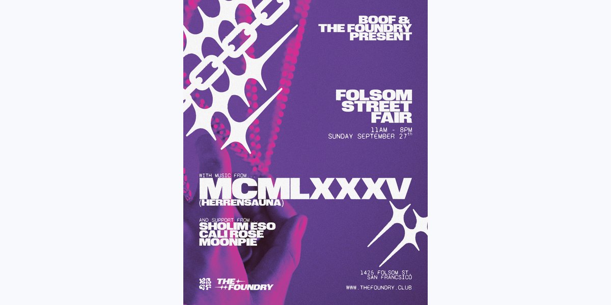 BOOF presents MCMLXXXV (Herrensauna) at THE FOUNDRY - Folsom Street Fair photo in South San Francisco, CA, CA