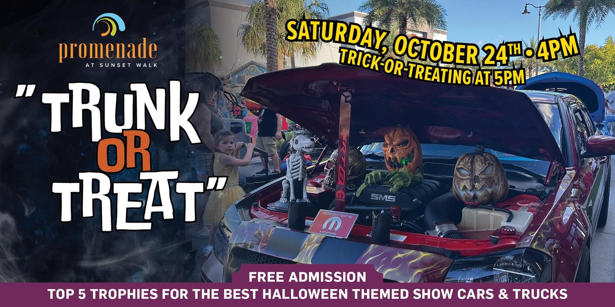 Promenade - Sunset Walk "Trunk or Treat" Trick or Treating & Car Show photo in Kissimmee, FL, FL