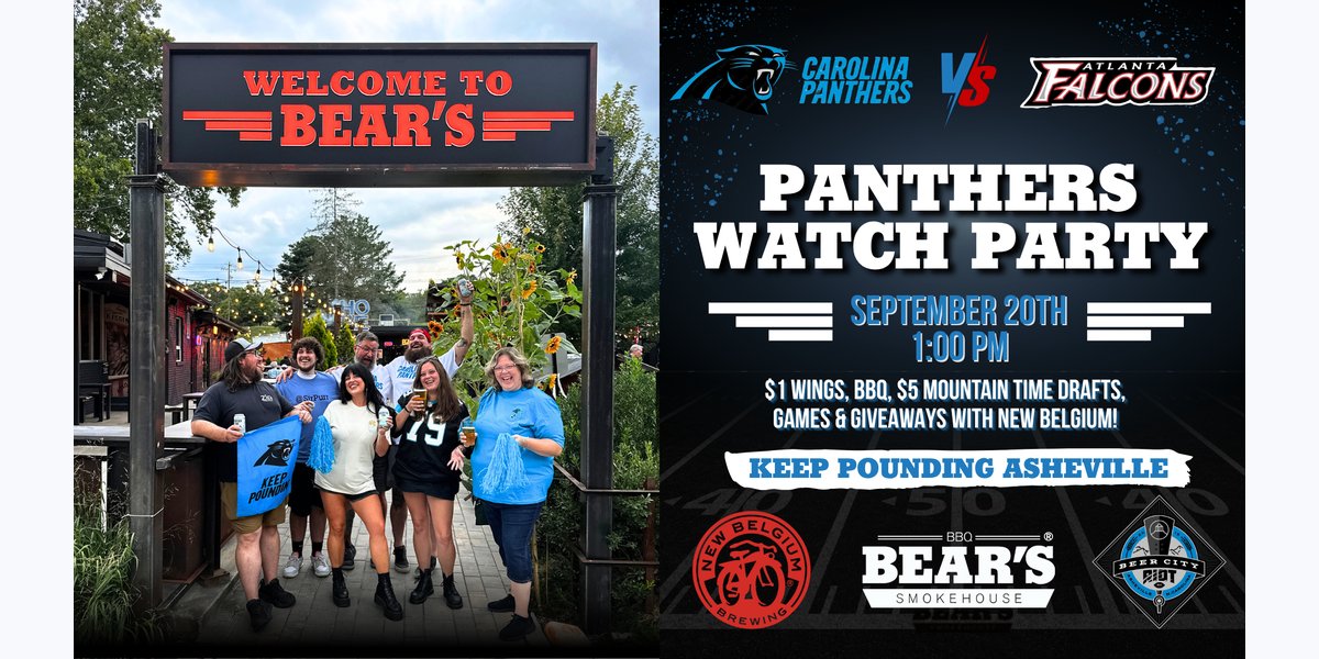 Panthers Watch Party at Bear's Smokehouse BBQ photo in Asheville, NC, NC