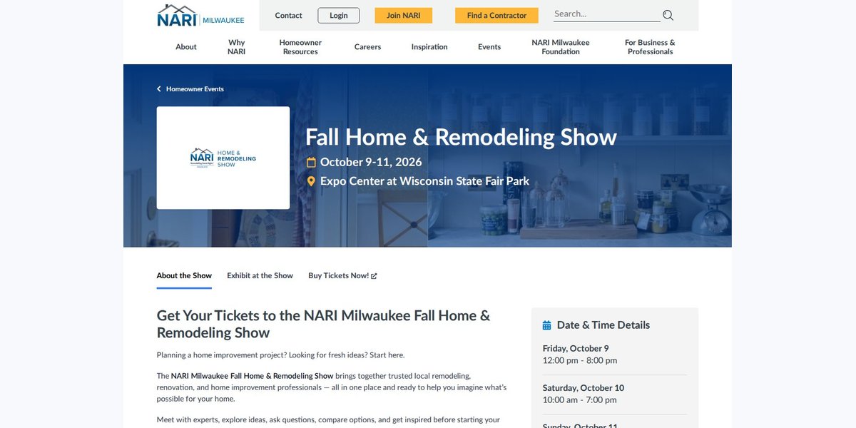 NARI Milwaukee Fall Home & Remodeling Show photo in West Allis, WI