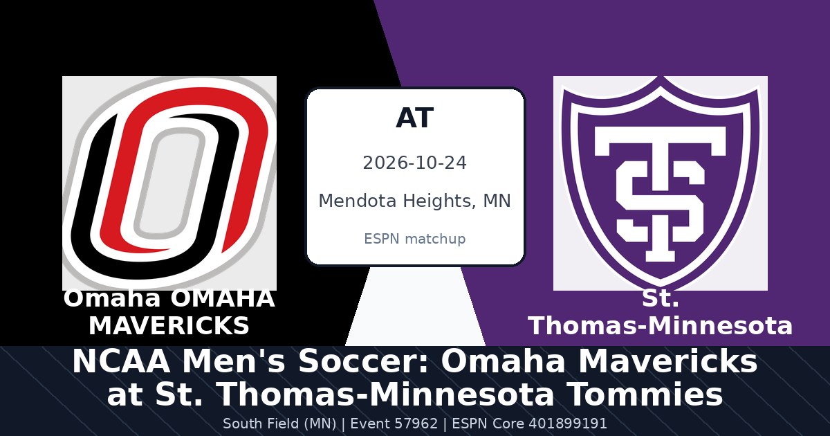 NCAA Men's Soccer: Omaha Mavericks at St. Thomas-Minnesota Tommies photo in Mendota Heights, MN
