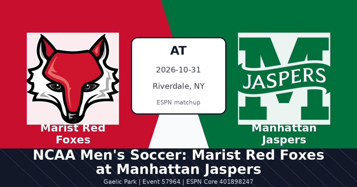 NCAA Men's Soccer: Marist Red Foxes at Manhattan Jaspers photo in Riverdale, NY