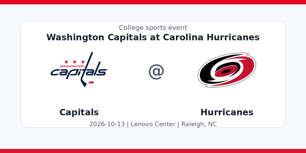 NHL: Washington Capitals at Carolina Hurricanes photo in Raleigh, NC