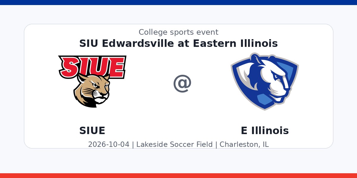 NCAA Men's Soccer: SIU Edwardsville Cougars at Eastern Illinois Panthers photo in Charleston, IL