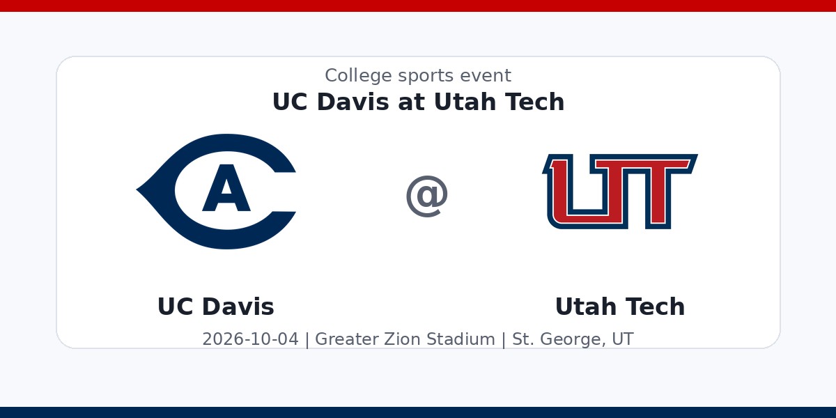 NCAA Men's Soccer: UC Davis Aggies at Utah Tech Trailblazers photo in St. George, UT