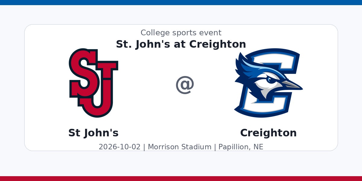 NCAA Men's Soccer: St. John's Red Storm at Creighton Bluejays photo in Papillion, NE