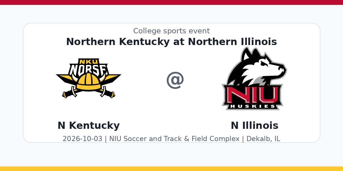 NCAA Men's Soccer: Northern Kentucky Norse at Northern Illinois Huskies photo in Dekalb, IL