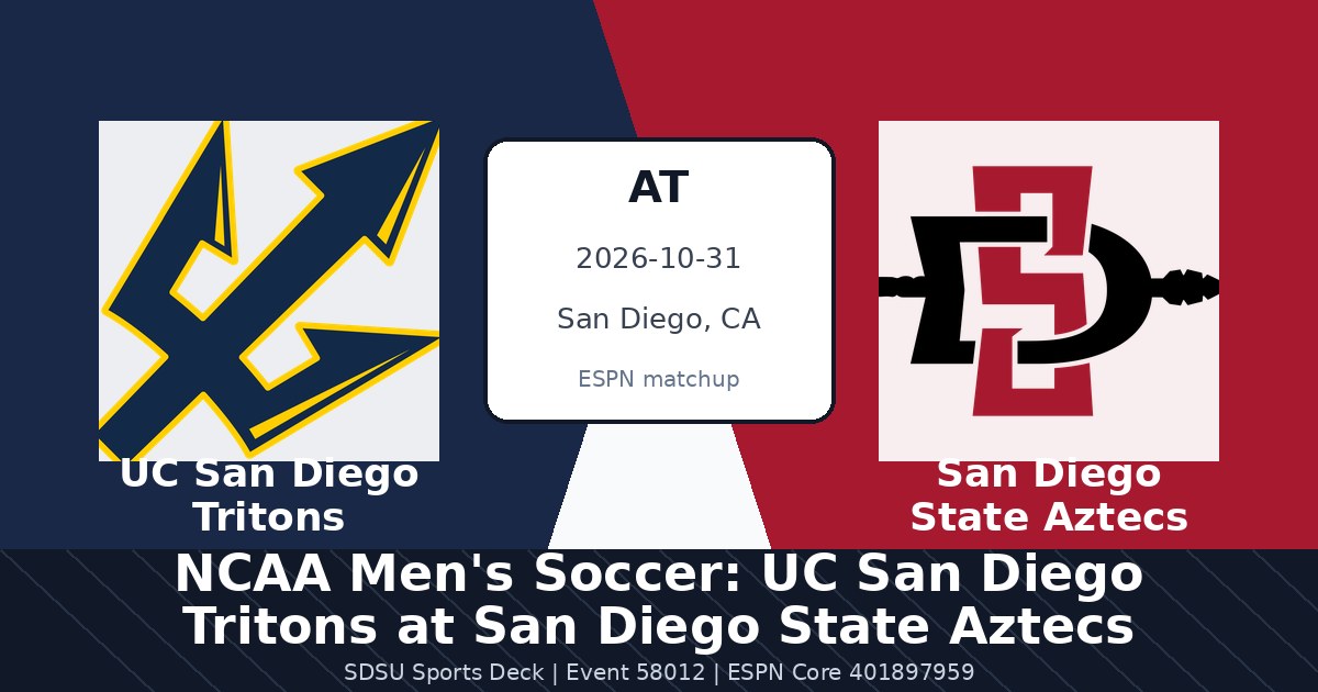 NCAA Men's Soccer: UC San Diego Tritons at San Diego State Aztecs photo in San Diego, CA