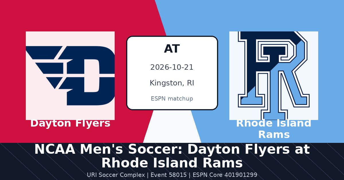 NCAA Men's Soccer: Dayton Flyers at Rhode Island Rams photo in Kingston, RI